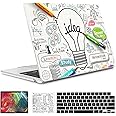 QCzyc Smart Idea Case Compatible with MacBook Air 13.6 inch 2022-2024 Release A2681 M2 A3113 M3 Hard Plastic Shell Cover w/Mac OS Keyboard Sticker & Keyboard Cover (Idea Bulb)