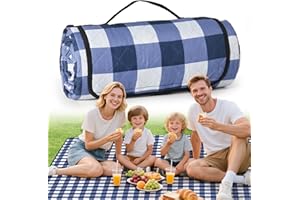 Ergohortus Picnic Blanket Waterproof, Extra Large Picnic Mat 79"X79", Sandproof Washable Camping Beach Blanket, Camping Acces