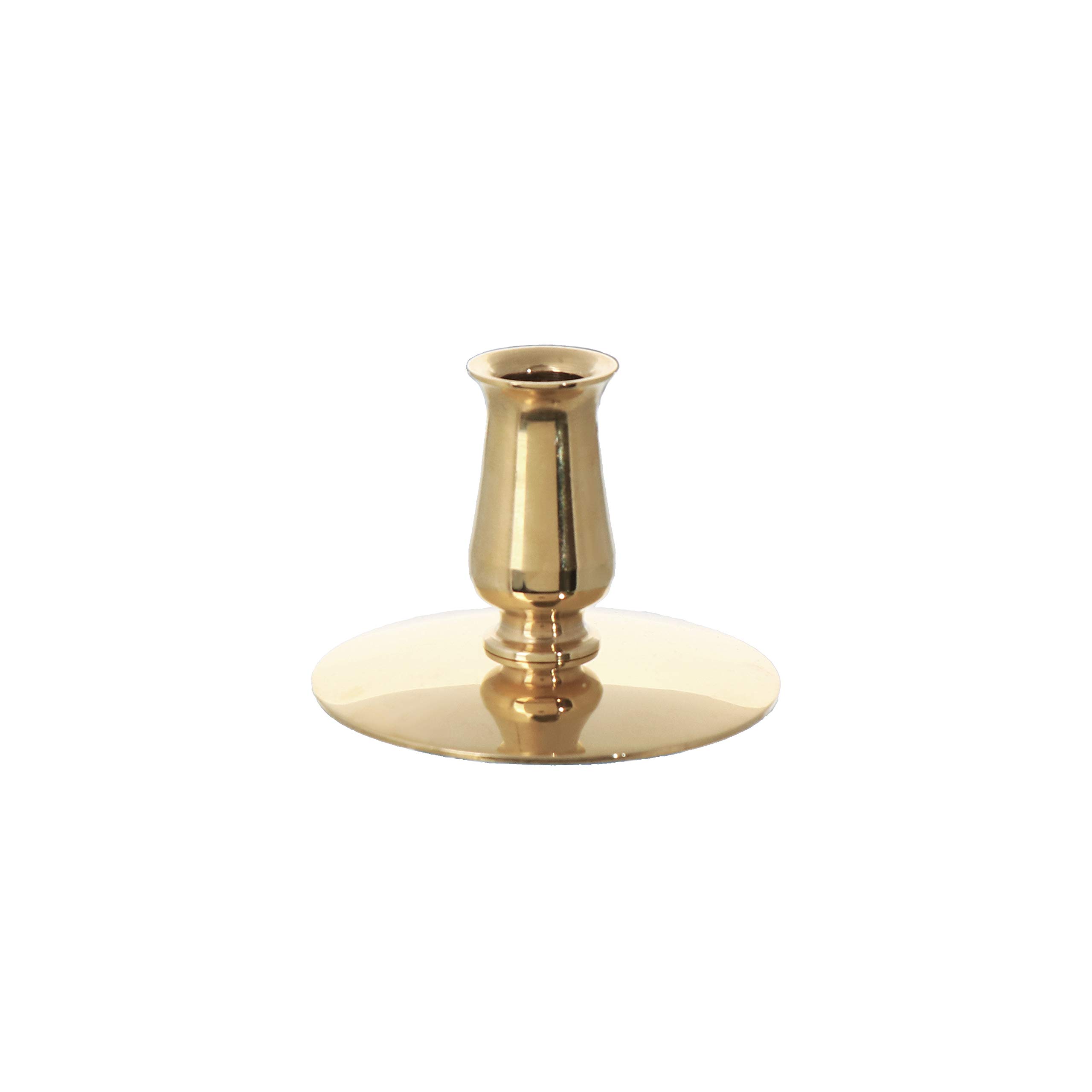 NKlaus 1x Candle Holder Brass gold Candle Holder Thin Altar Candles Ritual Candles Beeswax Candles up to Ø0,9cm Candlestick Wedding 6730