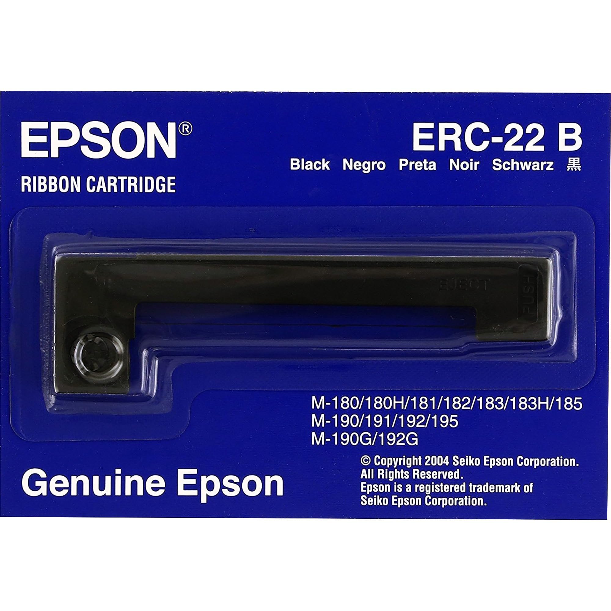 Epson ERC 22B, Print ribbon, 1 x Black, Genuine