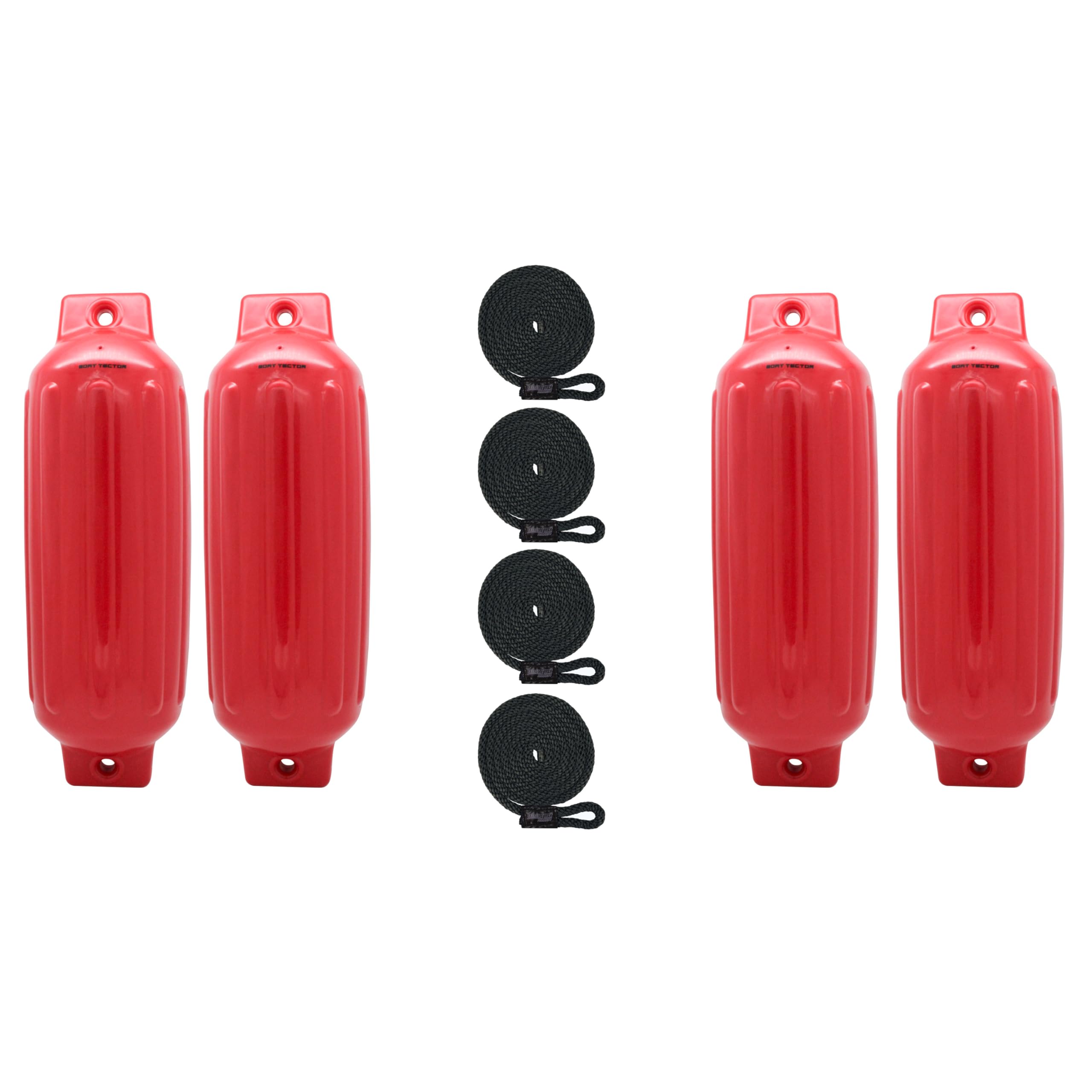Extreme Max 3006.8538.4 BoatTector Inflatable Fender Value 4-Pack - 10" x 30", Red Image