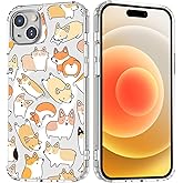 HQKALO Dog Magnetic Case for iPhone 15 with MagSafe Wireless Charging Clear Cute Corgi Painting Girls Woman Soft Slim TPU Anti-Scratch Shockproof Protective Case