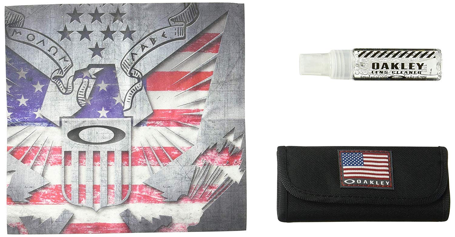 Oakley Unisex-Adult Usa Flag Lens Cleaning Kit Replacement Lenses, USA Flag, 0 mm