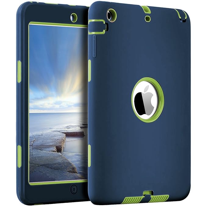 BENTOBEN iPad Mini Hülle, iPad Mini 1 2 3 stoßfest Kinder Schutzhülle Hybrid solide PC und flexibele robuste Silikon rundumsc