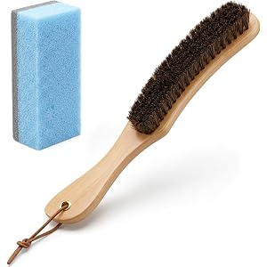 2Pcs Felt Hat Brush Kit Felt Hat Cleaner with Horsehair Brush Sponge | Cowboy Hats Remover Kit, Easily Removes Dust Fuzz and
