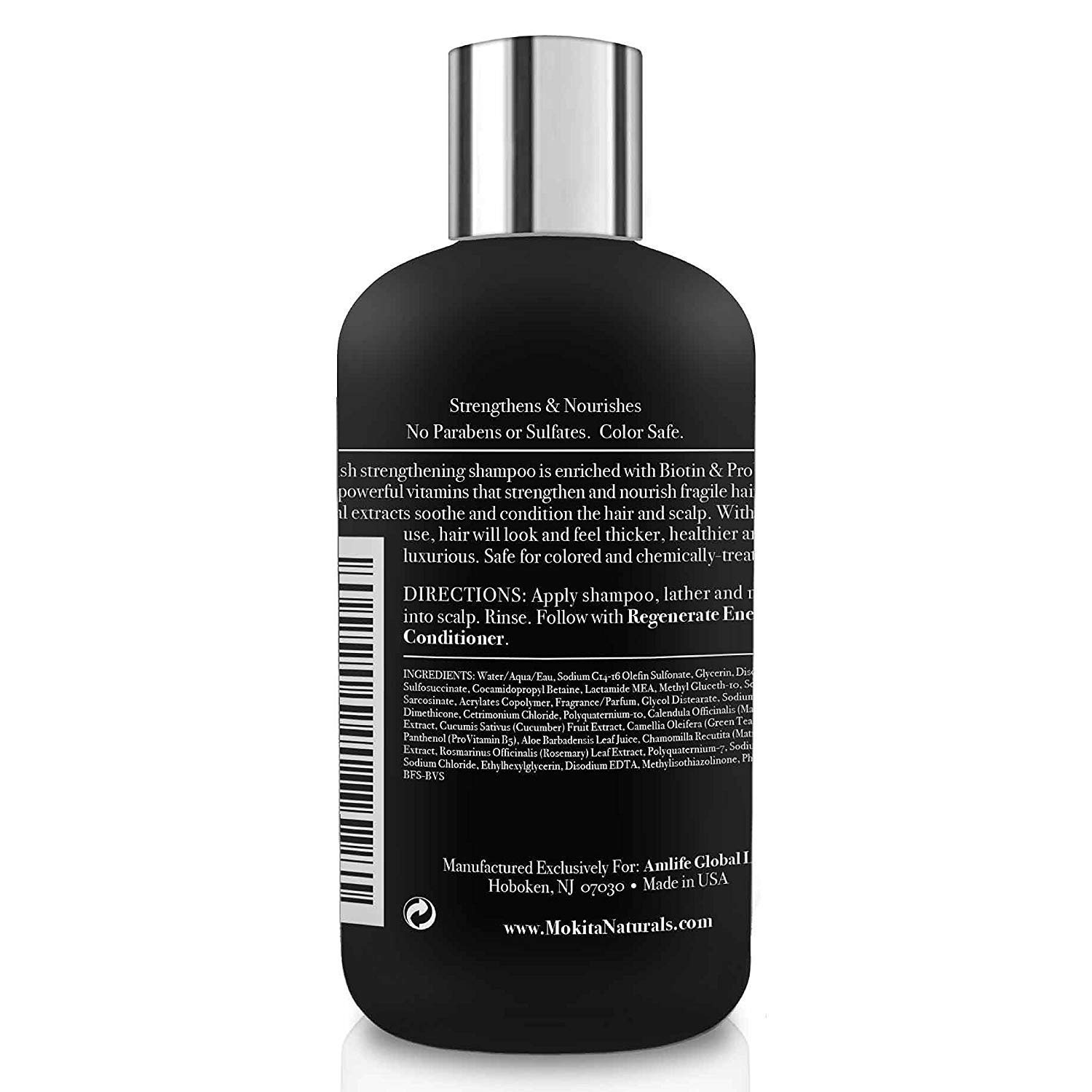 Mokita Naturals Biotin Hair Volumizing Thickening Shampoo, Thinning and Fine Hair, Regrowth Thickening Products for Men Women, Sulfate Free and Vegan Friendly, 8.5 Ounces: Beauty