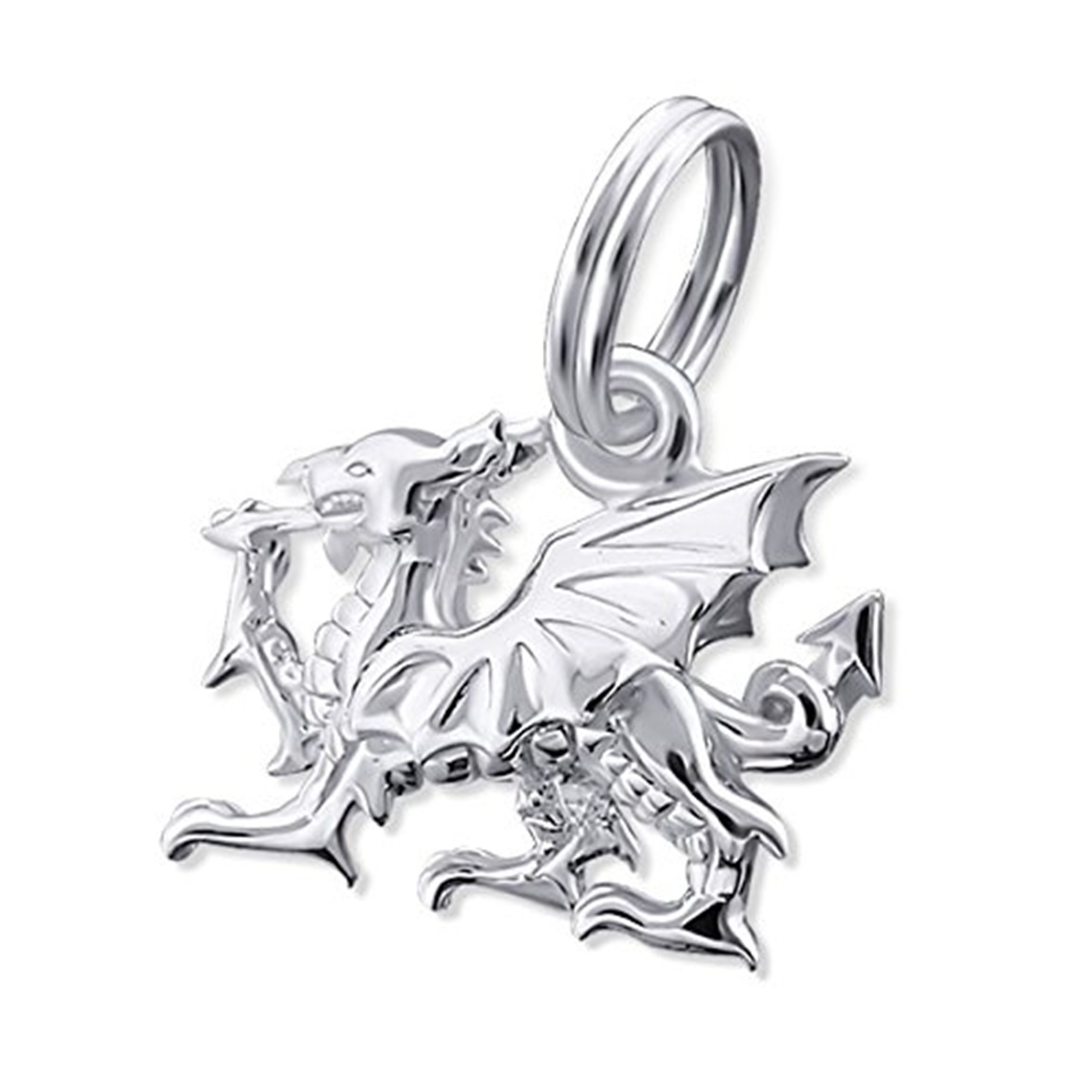 Katy Craig Dragon Charm - Split Ring - Sterling Silver Gift