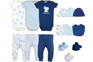 Little Peaches Baby Girl Clothes - Layette Gift Set for Baby Boys, Fits 0 to 3 Months Baby,Newborn Clothes & Accessories Set