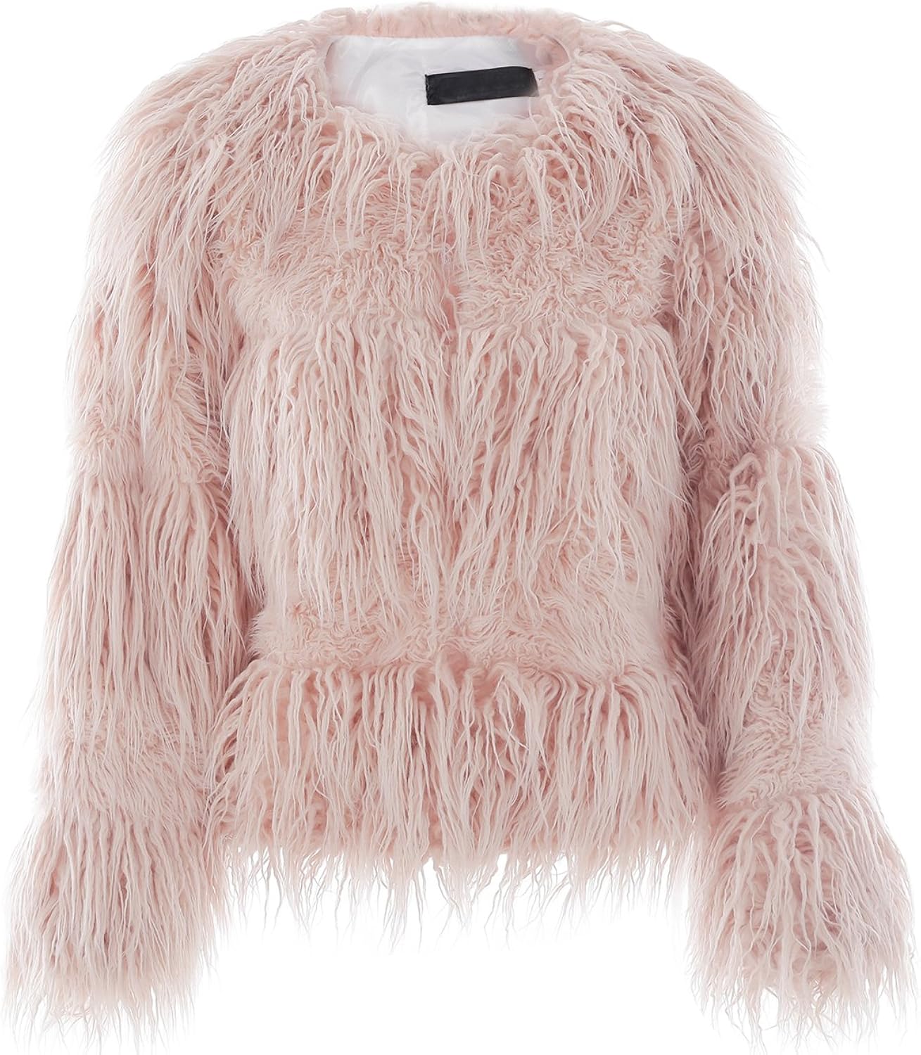 BerryGo Women's Fluffy Shaggy Long Hairy Faux Fur Coat Jacket Outwear