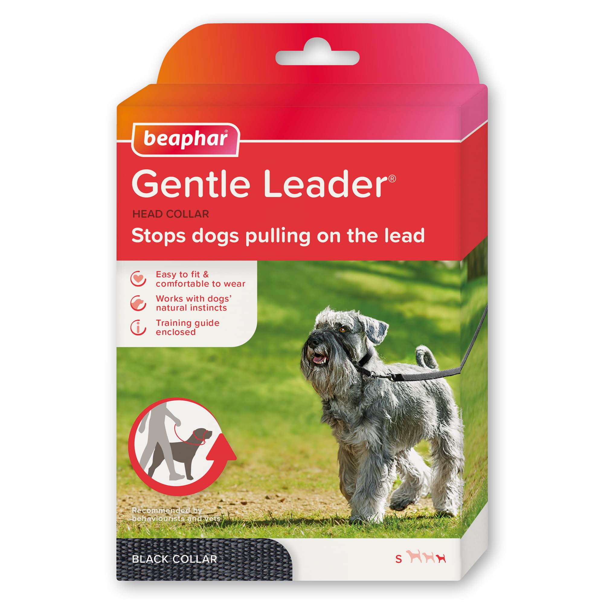 Beaphar - Gentle Leader Head Collar for Small Dogs - Training Aid - Stops Pulling On The Lead – Immediate Effect - Adjustable Comfortable Fit – Anti-Pull Collar - Behaviourist Endorsed – BLACK x 1