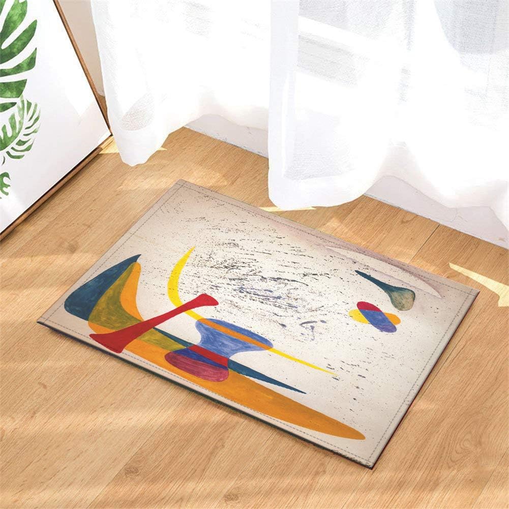 Alfombra de baño de arte abstracto, 40 x 60 cm, antideslizante, además