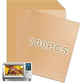 Air Fryer Liners Disposable,100PCS Parchment Paper Sheets Compatible with Nuwave Bravo Air Fryer Toaster Smart Oven, Air Fryer Accessories for Nuwave 12-in-1 30qt Oven