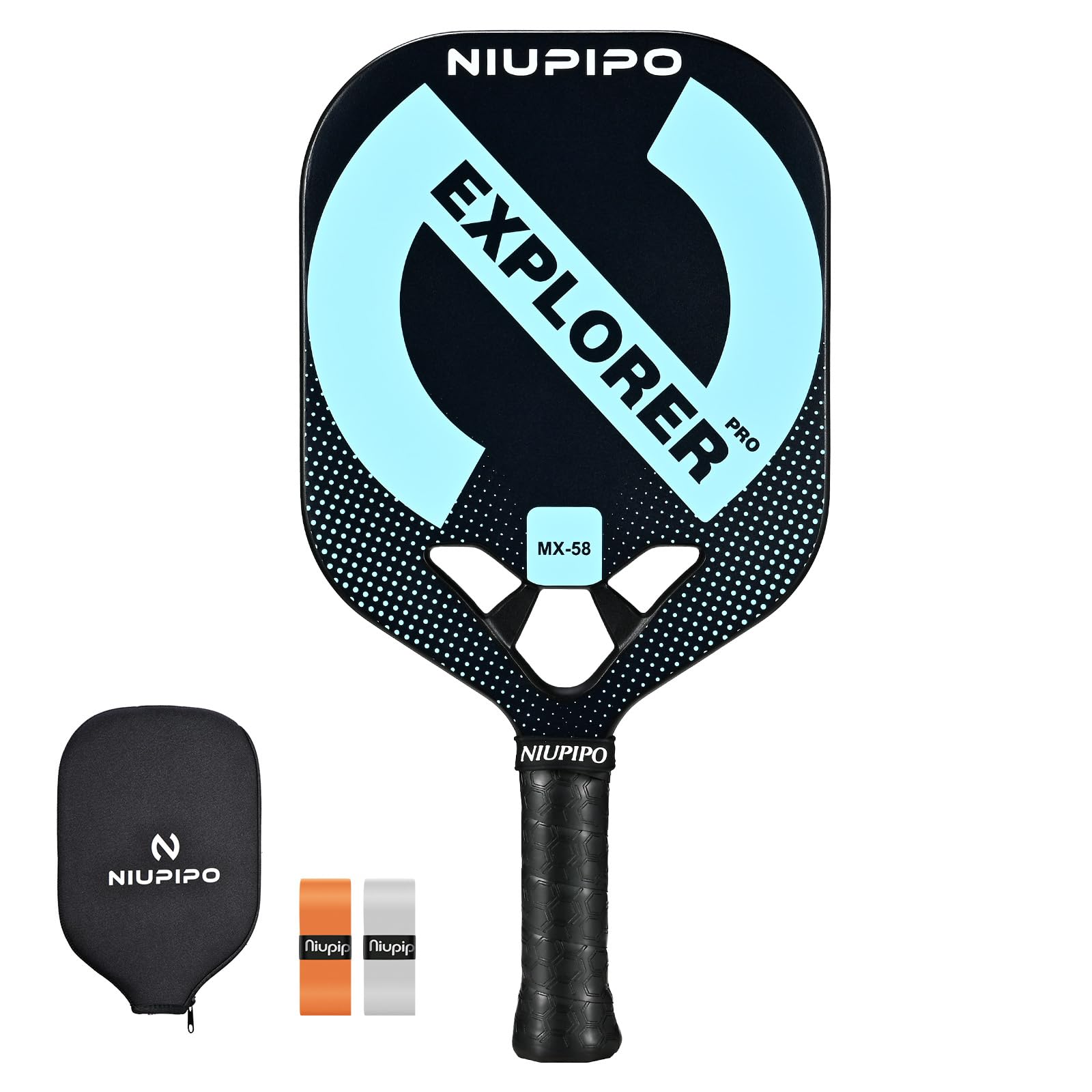 niupipo Pickleball Paddles Set of 2/4/1, USAPA Approved Graphite Carbon Fiber Pickleball Rackets, Polypropylene Honeycomb Core, Cushion 4.72In Grip, Bag/Cover, Pickle Ball Paddle Set for Men Women