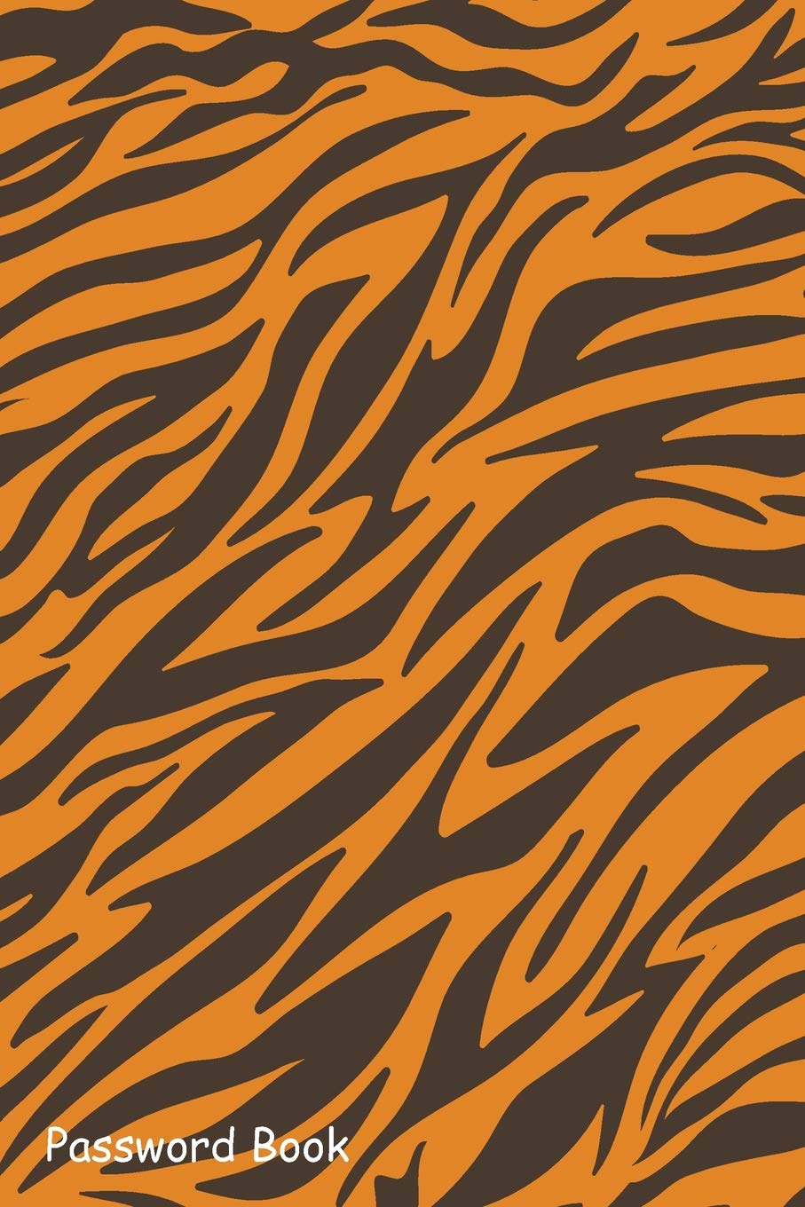 Password Book: Include Alphabetical Index With Tiger Stripes