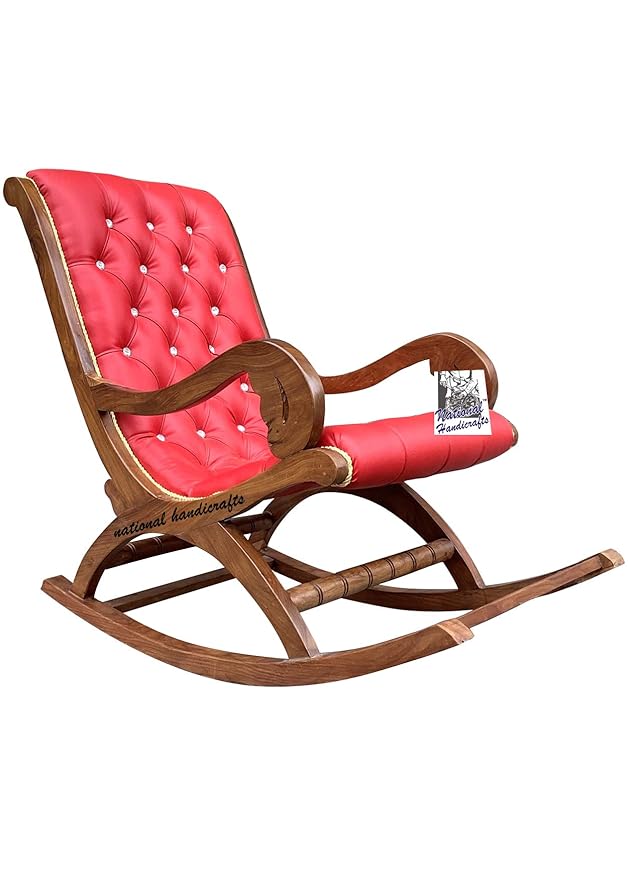national handicrafts seesham wood standard rocking chair aaram chair