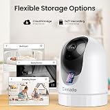 Cinnado 2K Pet Camera Indoor Security Camera 360 WiFi Motion Tracking 2-Way view 7