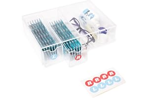 VISFRESH Daily Contact Lens Organizer Dispenser with R & L Labels – 4-Drawer Contact Lens Holder Storage – Multifunctional Clear Box Case for Color Contact Lenses, Glasses, Makeup, & More