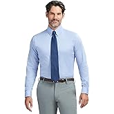 Izod Mens Slim Fit Dress Shirt Long Sleeve Wrinkle Free Stretch Button Down Collar