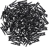 Fuyamp 100 Pcs Mini Wooden Pegs 2.5cm Black Craft Pegs String Photos view 8