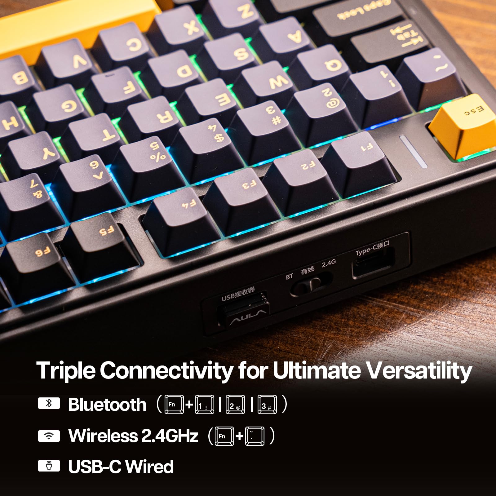 Mua x Aula F75 Gasket Mechanical Keyboard with Five-Layer Padding&Knob ...