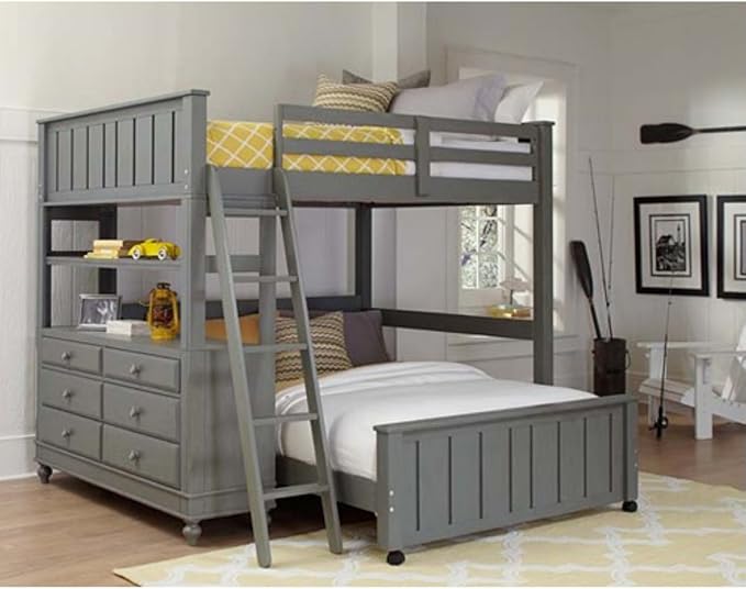 ne kids lake house loft bed with desk
