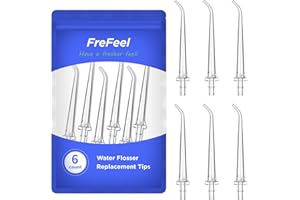 FREFEEL 6 Count Replacement Heads for Bitvae C5 Water Flosser (6 Classic Jet Tips)