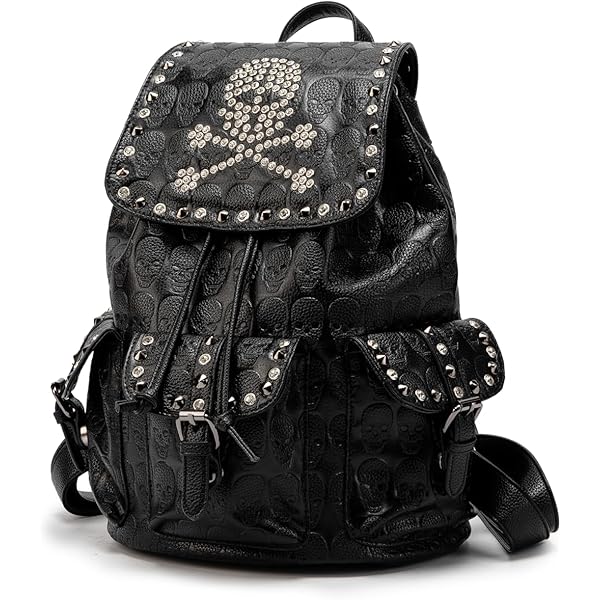 バッグ KILLSTAR Pentacle studs leather backpack Amazon.com | Killstar Tzompantli Backpack Pentagram Satanic Skulls