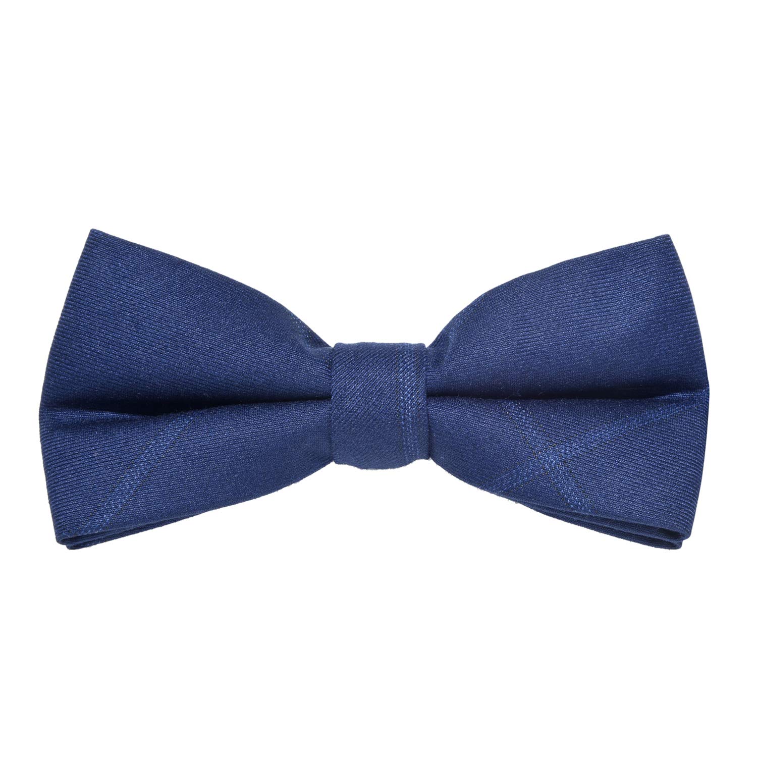 MASADA corduroy bow tie blue plaid - men's accessory in vintage look, continuously adjustable, handmade with hook closure - 12 x 6 cm