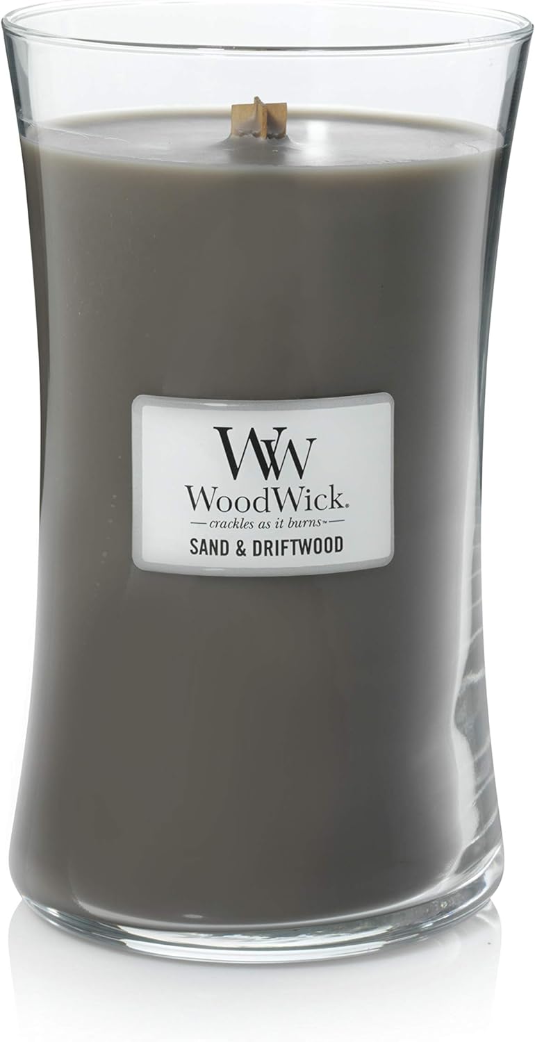 WoodWick Large Hourglass Scented Candle, Sand Driftwood - Image 3