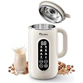 IAGREEA 10-in-1 Nut Milk Maker Machine, 42oz Soy Milk Blender | Large Capacity, No Soak/12H Delay/2H Keep Warm for Homemade Almond/Oat, Juice, Plant-Based &amp; Dairy Free for Family &amp; Party