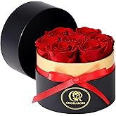 CHOSIAROSE Roses Forever Flowers for Delivery - 7 Forever Preserved Roses in Box, Preserved Flowers Gifts Anniversary Birthday Gift for Mom Grandma Wife Women Valentines Rose Gift for Her Girlfriend