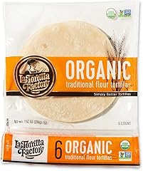 La Tortilla Factory Organic Traditional Flour Tortillas, Non-GMO, 6-Count, 7.62 Ounce