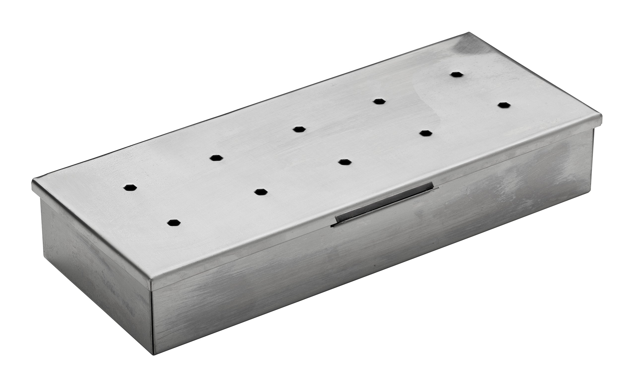 Photo 1 of Char-Broil Stainless Steel Smoker Box, Silver, 3.75 x 1.6 x 9.25 inches