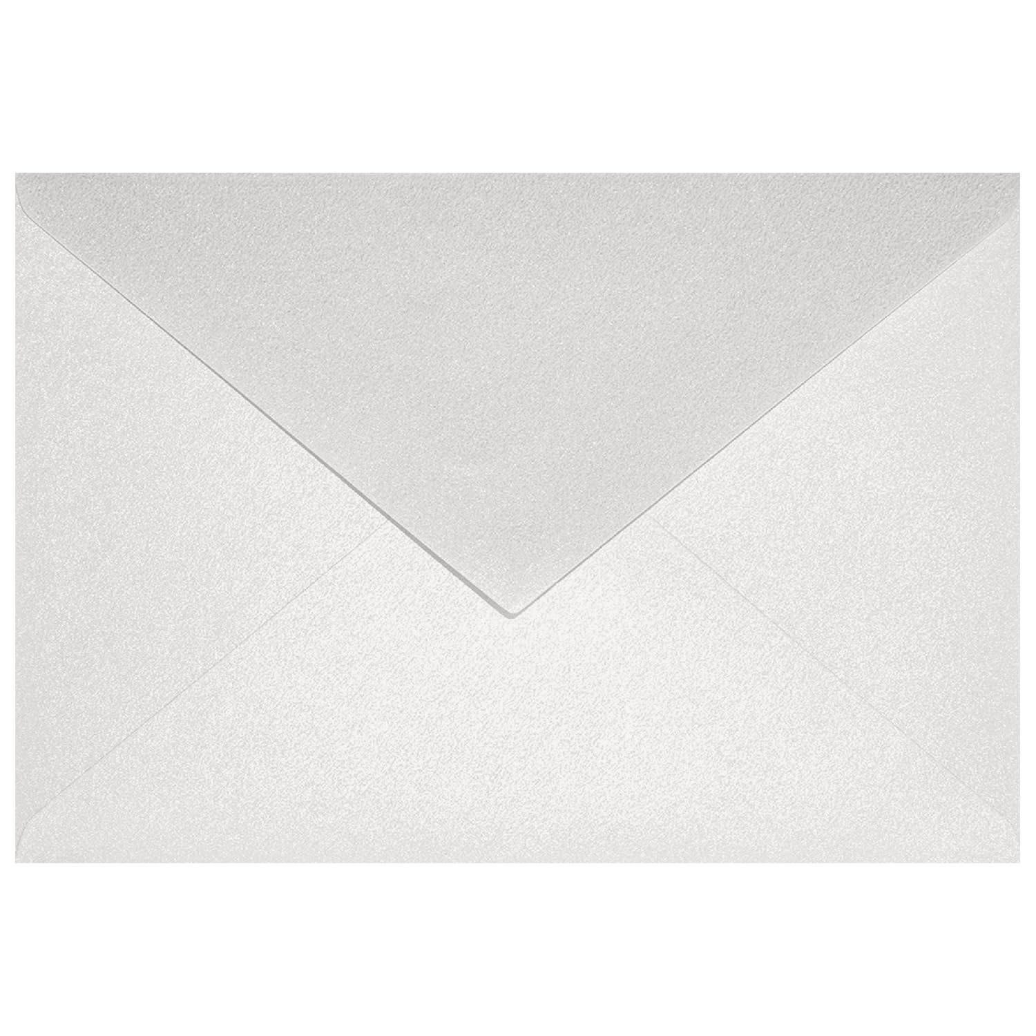 Netuno 25 White Pearl envelopes C6 114 x 162 mm 4.5 x 6.4 in 120gsm Aster Metallic White Pearlescent Invitation Envelope Shimmer envelopes for Wedding Invitations Greeting Cards Postcards Letters