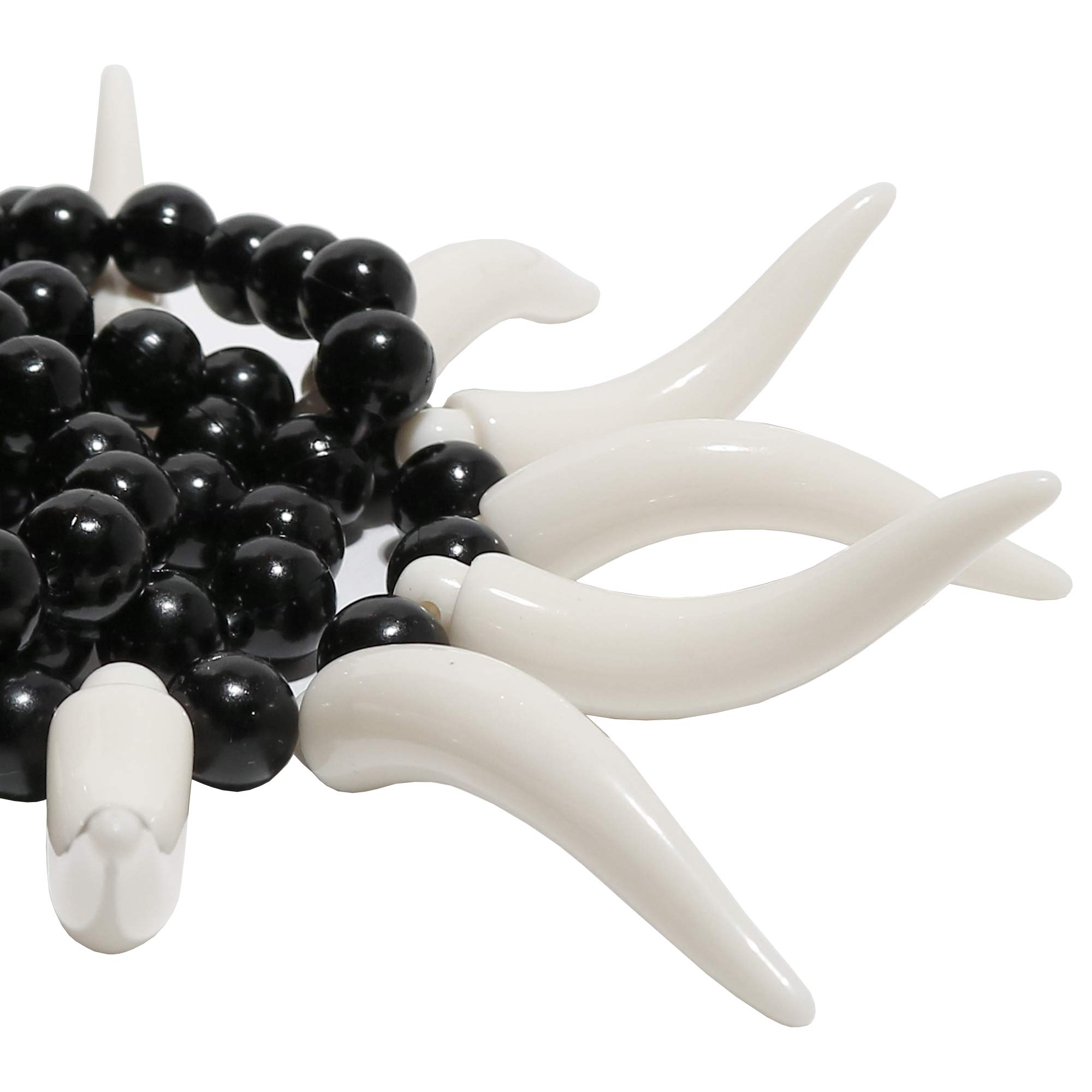 Skeleteen Caveman Bone Costume Necklace - African Jungle Tribal Necklace with Fake Teeth and Bones Accessories for Costumes for Adults and Kids