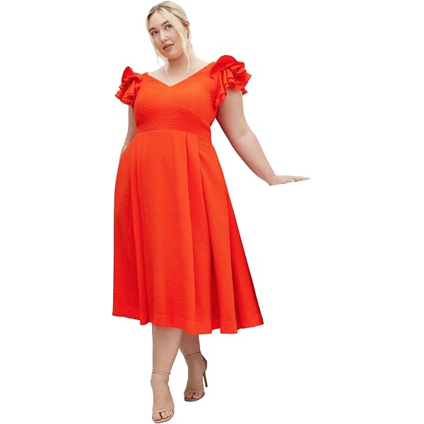 City chic Women's Plus Size Dress-Festive Detail, Love RED, 16 at Amazon  Women's Clothing store