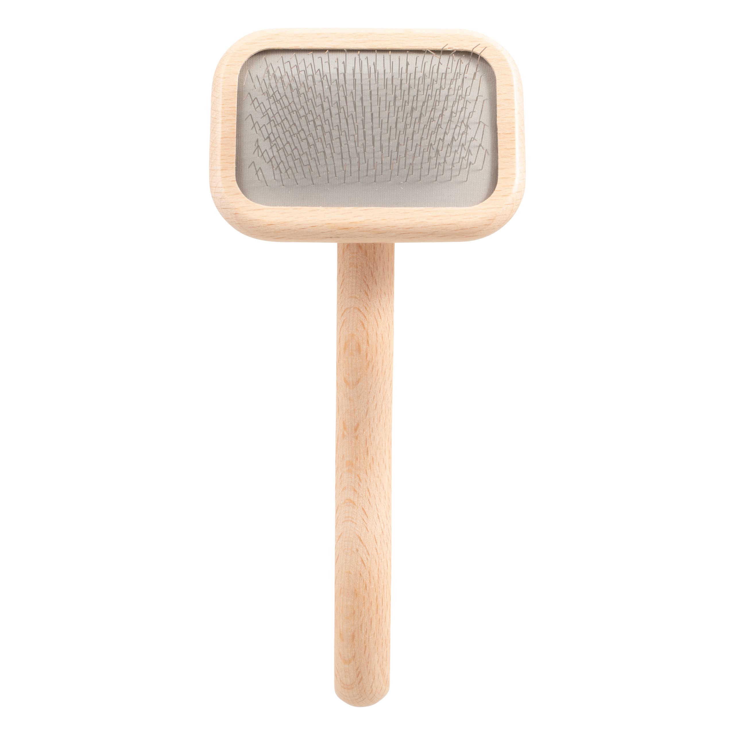 Chris Christensen Dog Brush, Mark I Extra Small Slicker Brush, Groom Like a Professional, Stainless Steel Pins, Lightweight Beech Wood Body, Ground and Polished Tips