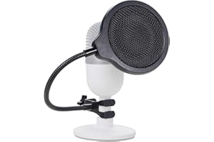 Razer Seiren Mini Windscreen - 4 Inch 3 Layers Pop Filter with Flexible 360° Gooseneck Clip Compatible with Razer Seiren Mini
