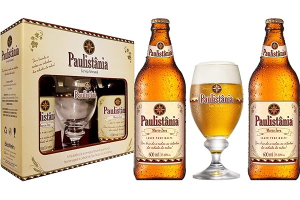 Kit Paulistania - 2 gfas 600 ml Marco Zero + 1 Copo 300 ml Paulistânia 600Ml