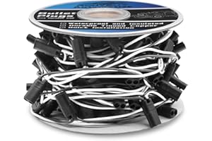 Ronybuy 150 Count 2-Prong Double Female Bullet Plug Wire Harness Roll, 2 Prong Continuous Wire Harness 18 Gauge 6.5" Lead Spacing, for Marker Light Clearance Lights Trucks & Trailers