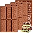 Chocolate Bar Mold - Non-Stick Chocolate Molds, Food Grade Silicone Deep Chocolate Bar Mold for Dubai Chocolate Bar, Candy, Chocolate Snacks,DIY Homemade - Set of 4