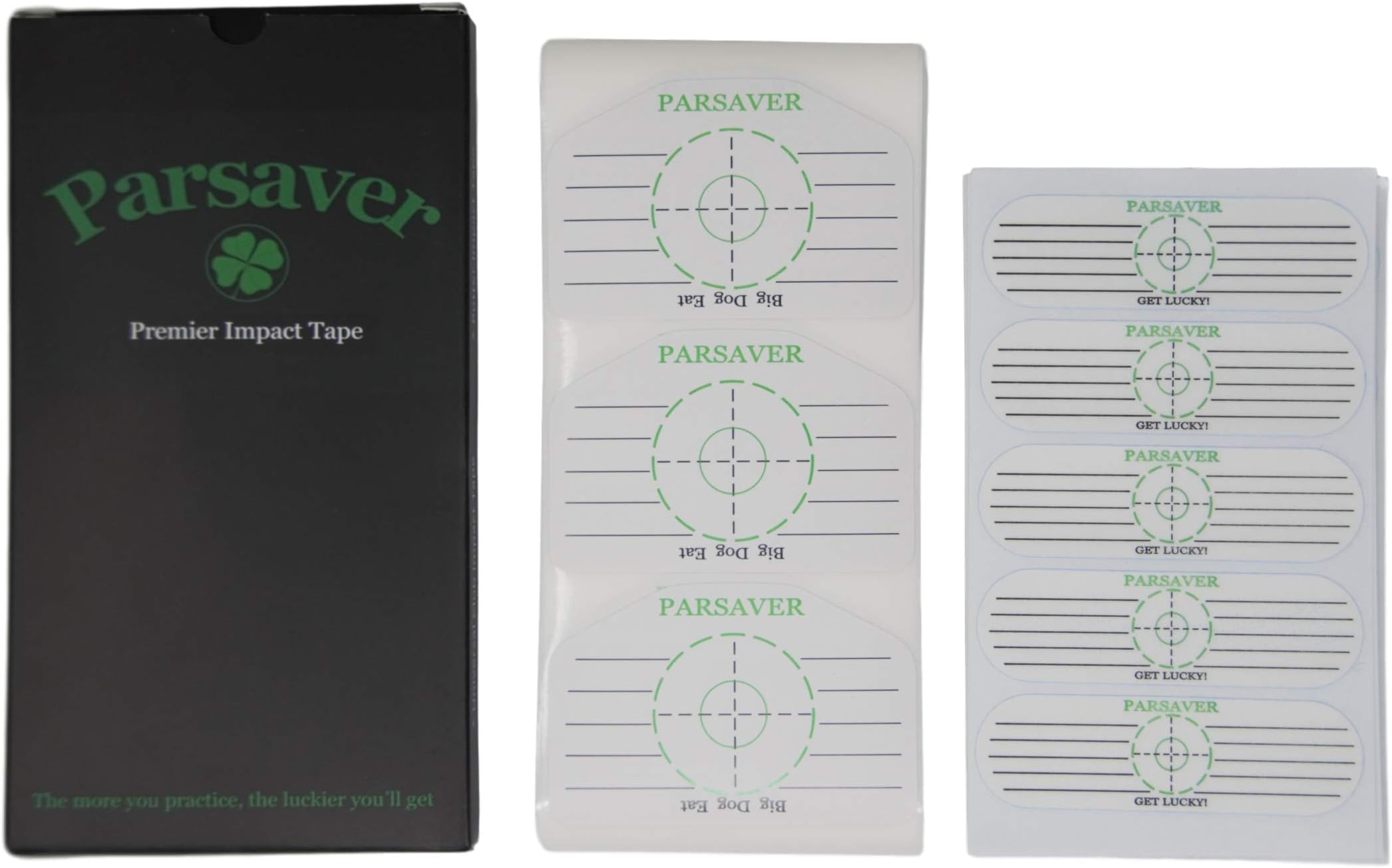 Parsaver Golf Impact Tape - 200 ct - Impact Labels for Irons and Putters - Golf Swing Trainer - Immediate Feedback - an Ideal Golf Accessories - Lie Tape - A Must for Every Golf Bag