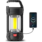 Favorlite Camping Lantern Rechargeable, 2000LM Rechargeable Lantern with 4400mAh Battery, Waterproof LED Camping Light with 4 Modes, Portable Lanterns for Power Outages, Hurricane and Outdoor Use