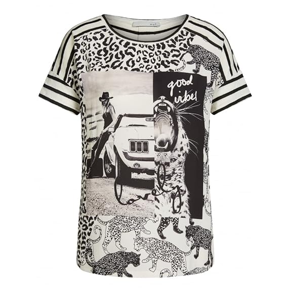 Car and women leopard teeth line paterns  t-shirt