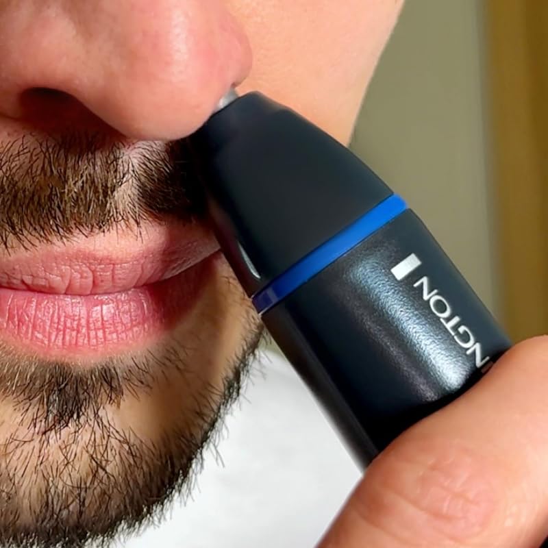 NE3850 Tondeuse-nez [antimicrobienne] série Nano (tête rotative double face, peigne à sourcils, nettoyage facile et rapide), l'emballage peut varier