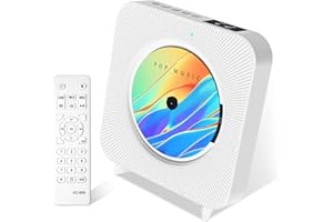 ZYOKATA CD Player Portable with Bluetooth 5.1 Desktop Music CD Player with Remote Control, Boombox, FM Radio, LED Screen, Support AUX/USB Headphone Jack for Home