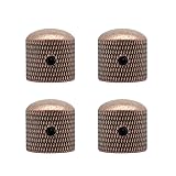 XIYANGJUAN 4Pcs Metal Guitar Knobs Red Copper