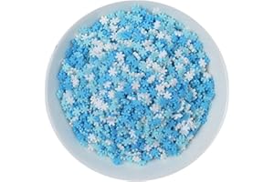ZHIHENG 100g Resin Flatbacks Slime accessories Clay Sprinkles decoration For Slime Charms Filler DIY Slime Supplies Fake Candy chocolate Cake Dessert Mud Particles Toy Scrapbook Phone Case (snowflake20)