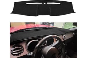 YIZ Dash Cover Dashboard Cover Pad Mat Custom Fit for Ford Mustang 2005 2006 2007 2008 2009 Cap Carpet Protector(Black) Y63