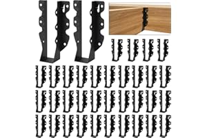 ICOKIN 36 Pcs 2x8 Joist Hanger,Q235B Steel Black Powder Coated Face Mount Joist Hangers ,Hurricane Ties for Rafters,Tie Brackets for Floor Deck and Ceiling Joists